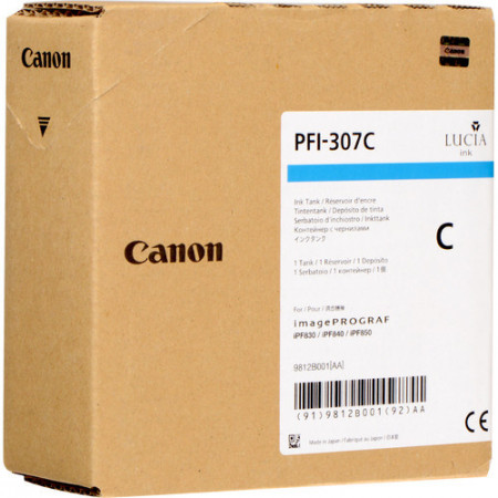 Canon PFI-307 Cyan atramentová náplň, 330ml (CF9812B001AA) 
